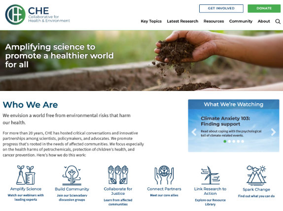 CHE website home page image